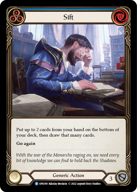 Sift (Blue) — Uprising Flesh and Blood card by Nikolay Moskvin