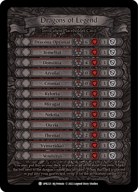 Dragons of Legend — UPR Flesh and Blood card by MJ Fetesio