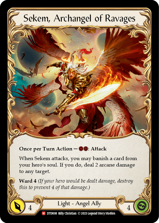 Sekem, Archangel of Ravages — DTD Flesh and Blood card by Billy Christian