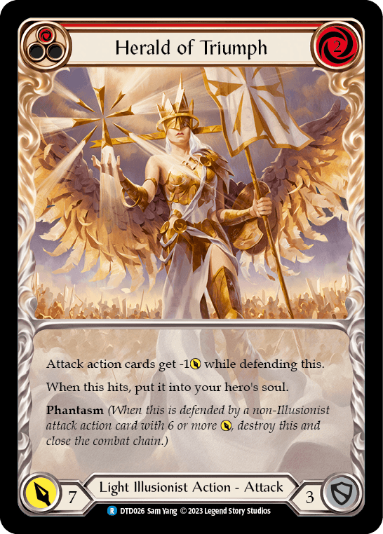 Herald of Triumph (Red) — Dusk till Dawn Flesh and Blood card by Sam Yang