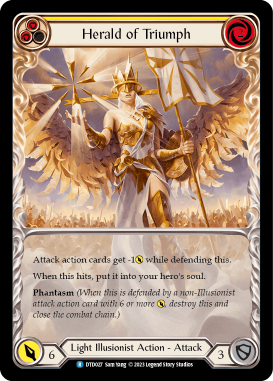 Herald of Triumph (Yellow) — Dusk till Dawn Flesh and Blood card by Sam Yang