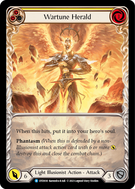 Wartune Herald (Yellow) — Dusk till Dawn Flesh and Blood card by Narendra B Adi