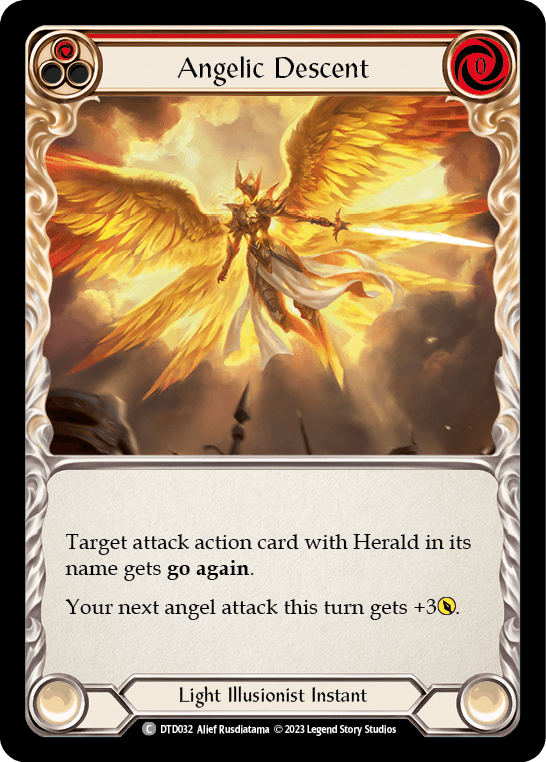 Angelic Descent (Red) — Dusk till Dawn Flesh and Blood card by Alif Budiatama