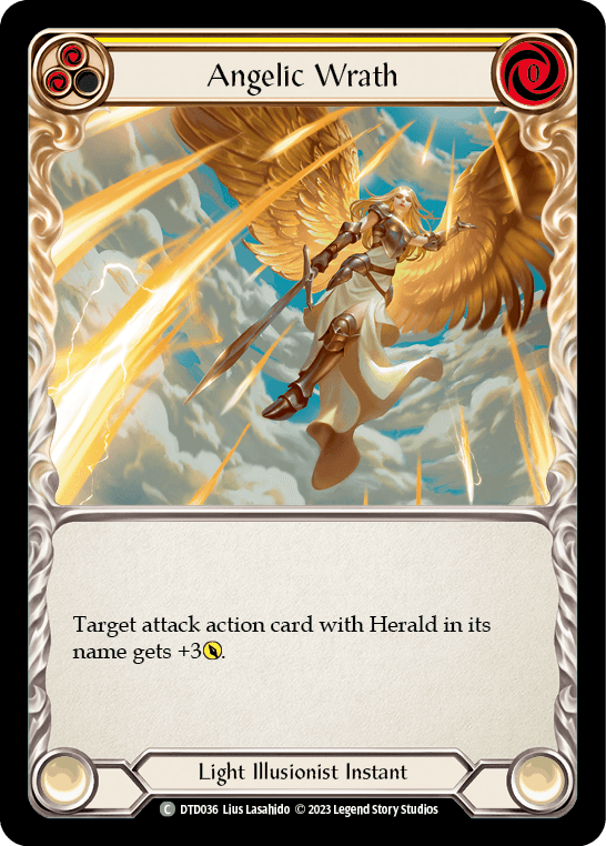 Angelic Wrath (Yellow) — Dusk till Dawn Flesh and Blood card by Lius Lasahido