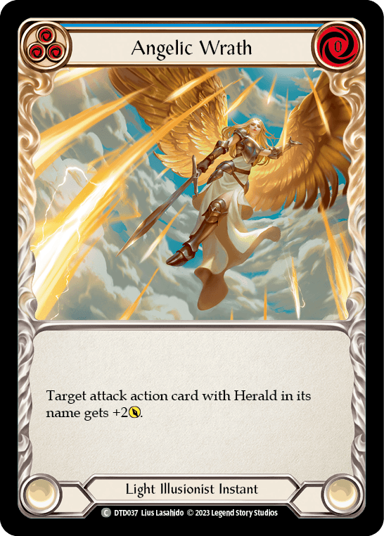 Angelic Wrath (Blue) — Dusk till Dawn Flesh and Blood card by Lius Lasahido