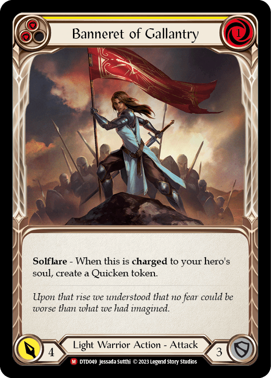 Banneret of Gallantry — Dusk till Dawn Flesh and Blood card by Jessada Sutthi