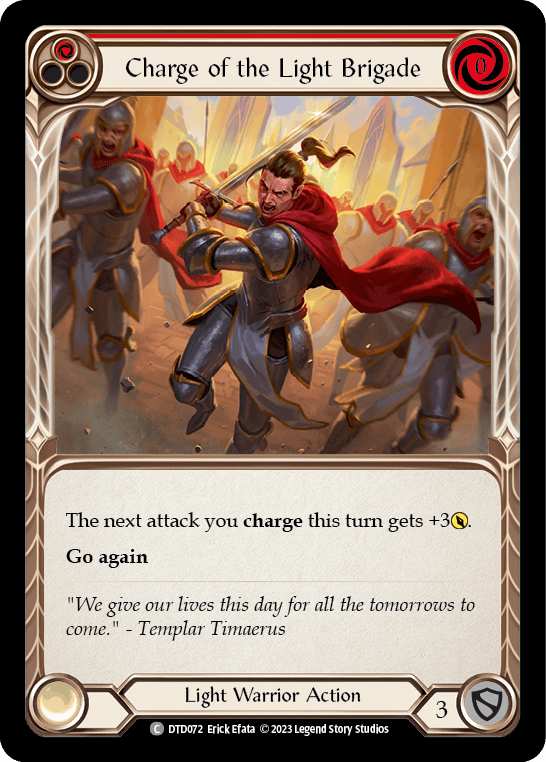 Charge of the Light Brigade (Red) — Dusk till Dawn Flesh and Blood card by Erick Efata