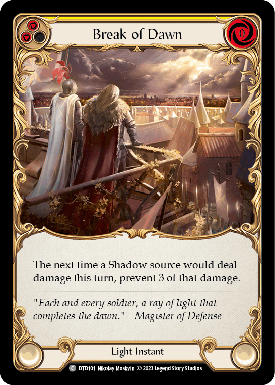 Break of Dawn (Yellow) — Dusk till Dawn Flesh and Blood card by Nikolay Moskvin