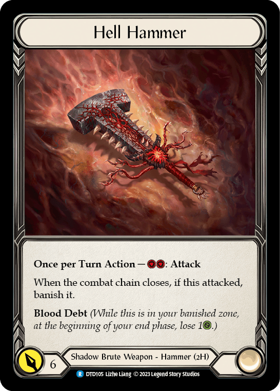 Hell Hammer — Dusk till Dawn Flesh and Blood card by Lizhe Liang