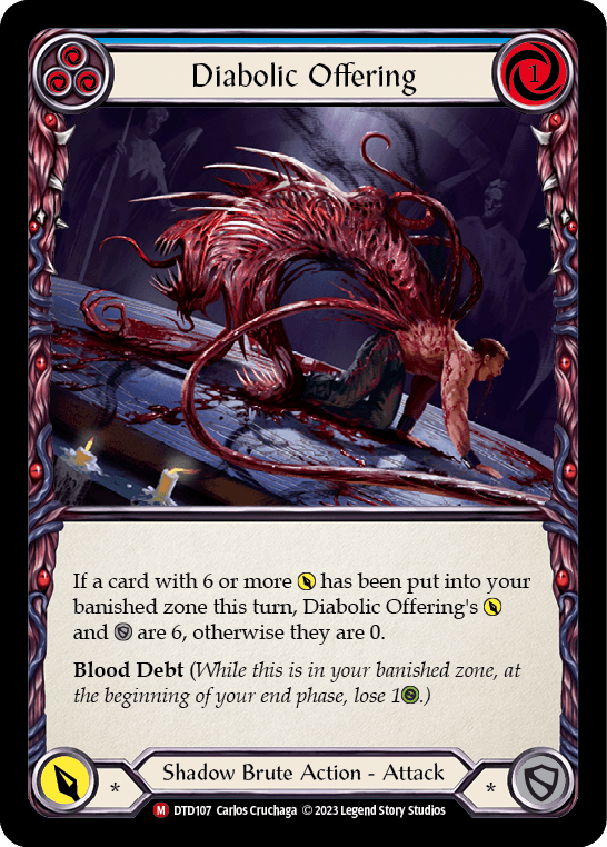 Diabolic Offering — Dusk till Dawn Flesh and Blood card by Carlos Cruchaga
