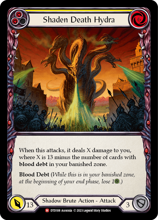 Shaden Death Hydra — Dusk till Dawn Flesh and Blood card by Ausonia