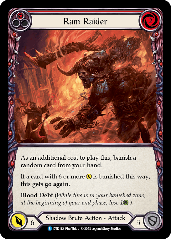Ram Raider (Red) — Dusk till Dawn Flesh and Blood card by Phu Thieu