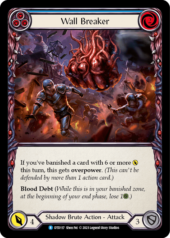 Wall Breaker (Blue) — Dusk till Dawn Flesh and Blood card by Shen Fei