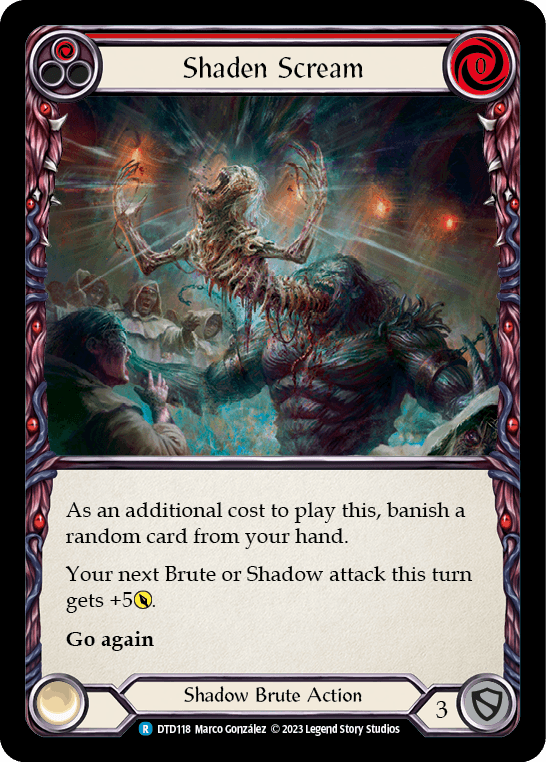 Shaden Scream (Red) — Dusk till Dawn Flesh and Blood card by Marco González