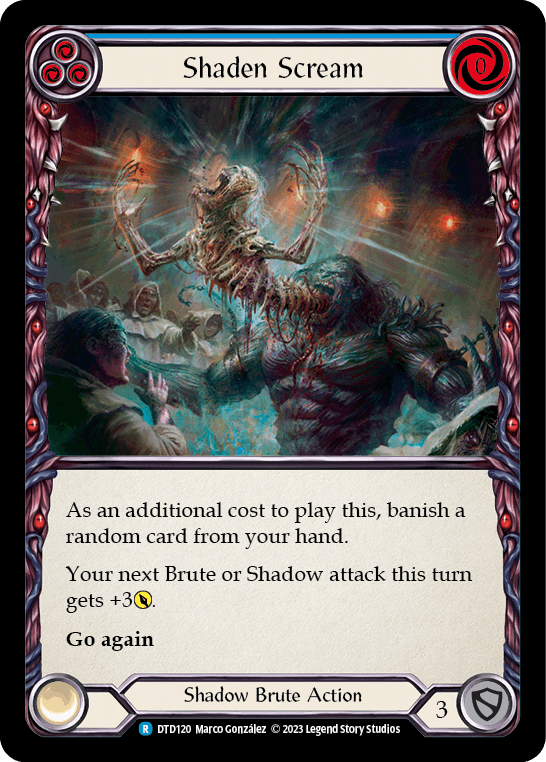 Shaden Scream (Blue) — Dusk till Dawn Flesh and Blood card by Marco González