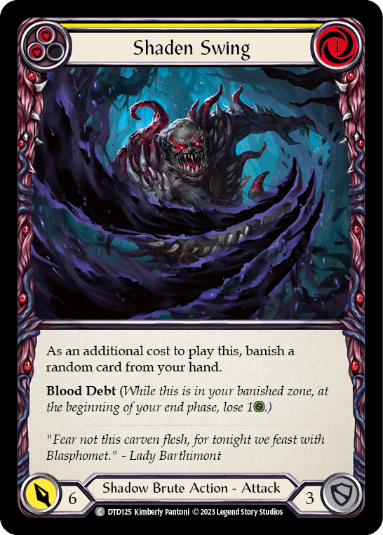 Shaden Swing (Yellow) — Dusk till Dawn Flesh and Blood card by Kimberly Pantoni