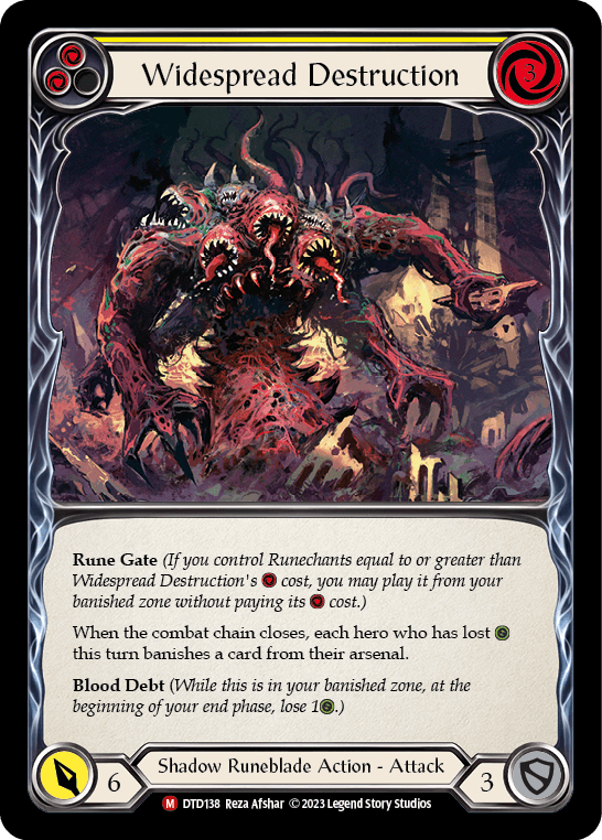 Widespread Destruction — Dusk till Dawn Flesh and Blood card by Reza Afshar