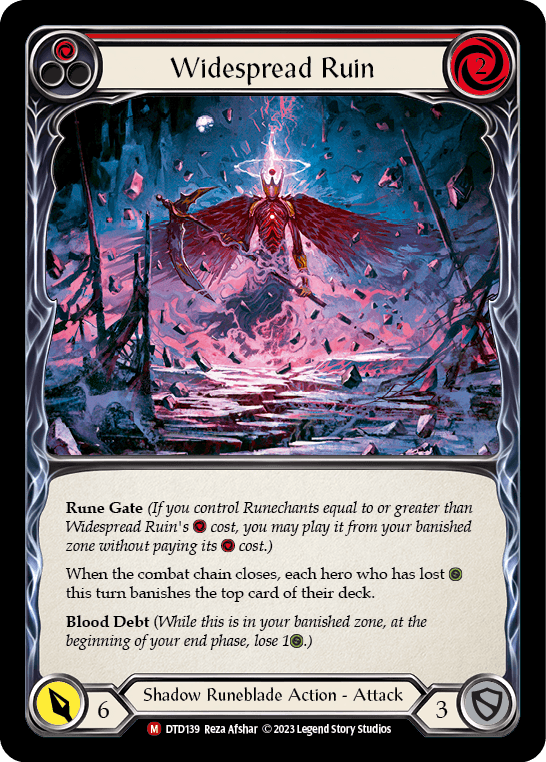 Widespread Ruin — Dusk till Dawn Flesh and Blood card by Reza Afshar