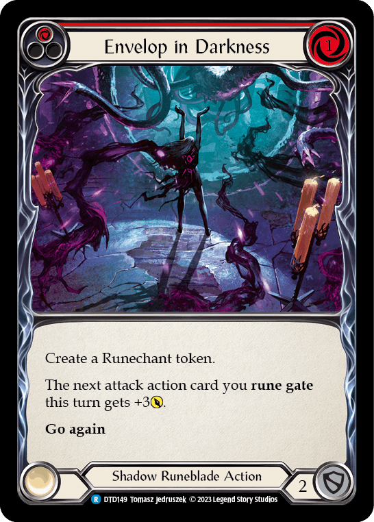 Envelop in Darkness (Red) — Dusk till Dawn Flesh and Blood card by Tomasz Jedruszek