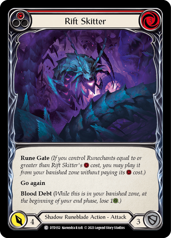 Rift Skitter (Red) — Dusk till Dawn Flesh and Blood card by Narendra BA&G