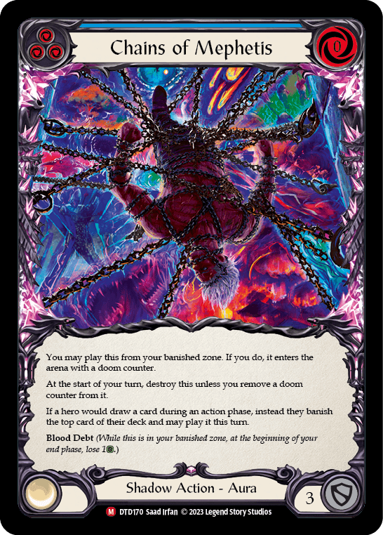 Chains of Mephetis — Dusk till Dawn Flesh and Blood card by Saad Irfan