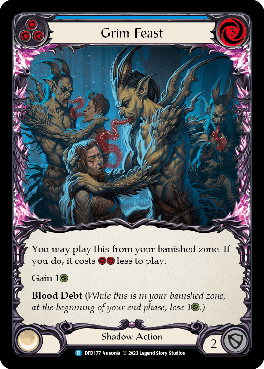 Grim Feast (Blue) — Dusk till Dawn Flesh and Blood card by Ausonia