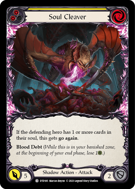 Soul Cleaver (Yellow) — Dusk till Dawn Flesh and Blood card by Marcus Reyno