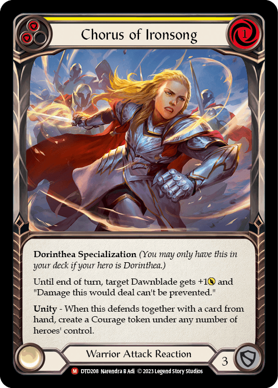 Chorus of Ironsong — Dusk till Dawn Flesh and Blood card by Narendra B Adi