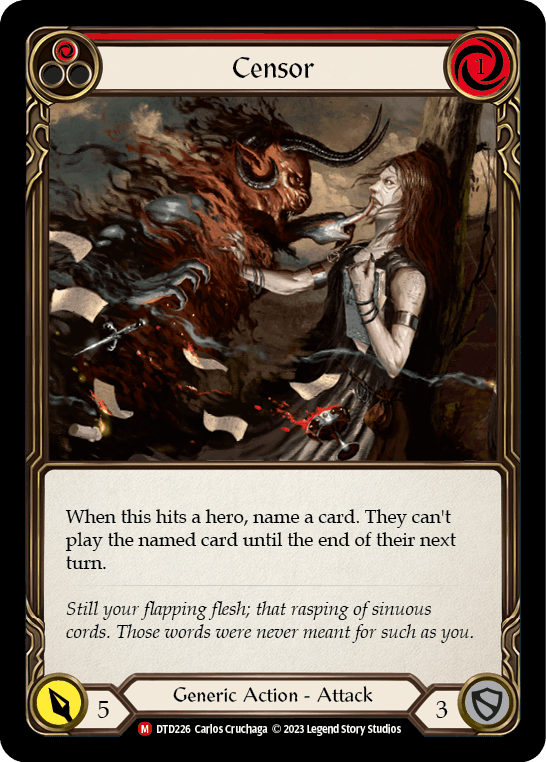 Censor — Dusk till Dawn Flesh and Blood card by Carlos Cruchaga
