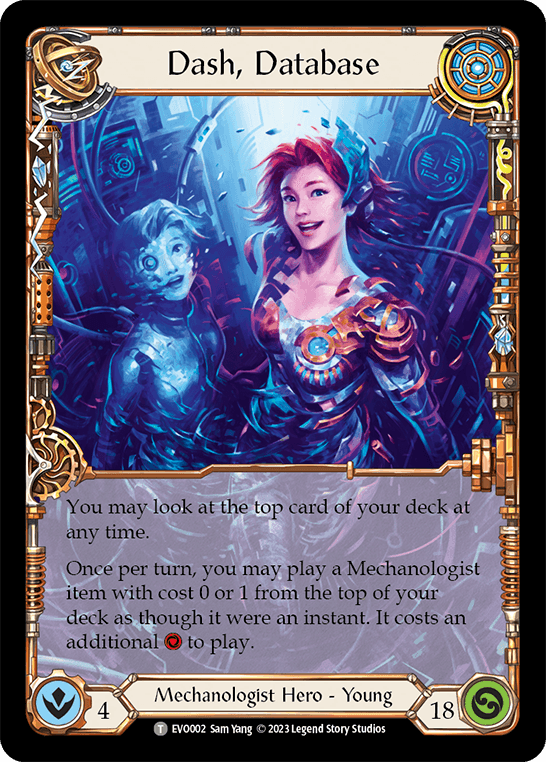 Dash, Database — EVO Flesh and Blood card by Sam Yang