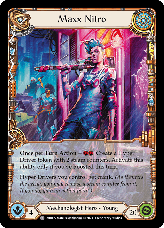 Maxx Nitro — EVO Flesh and Blood card by Mateus Manhanini