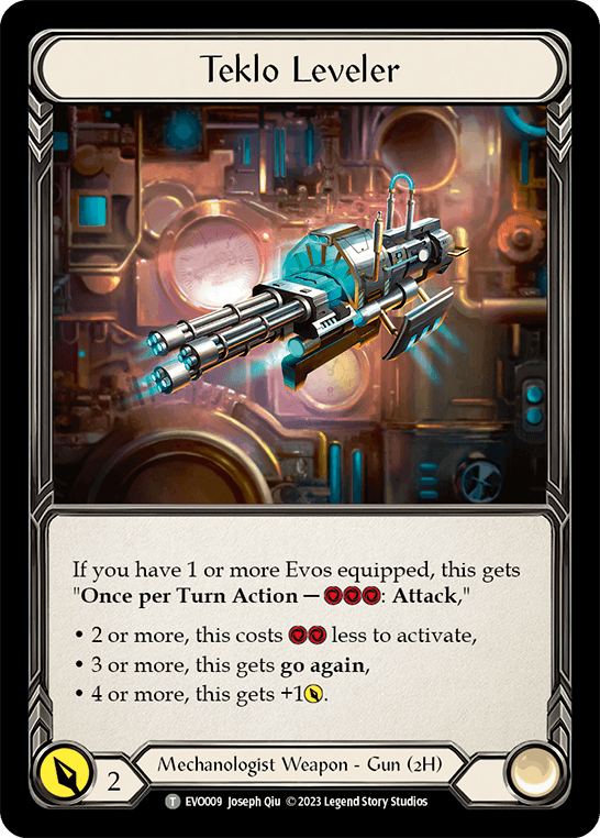 Teklo Leveler — EVO Flesh and Blood card by Joseph Qiu