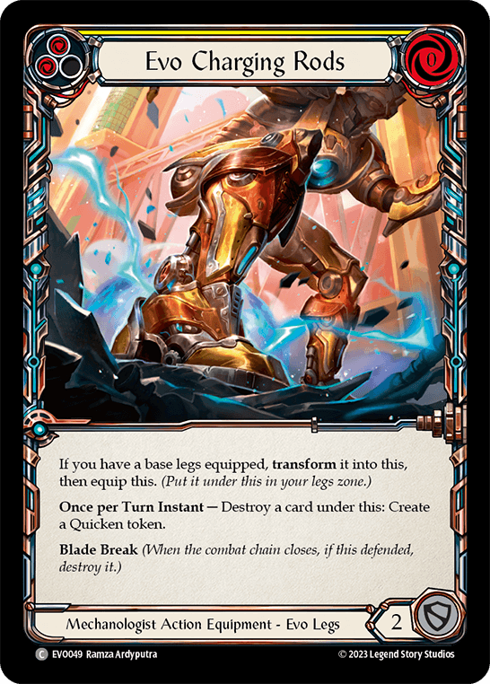 Evo Charging Rods — Bright Lights Flesh and Blood card by Ramza Ardyputra