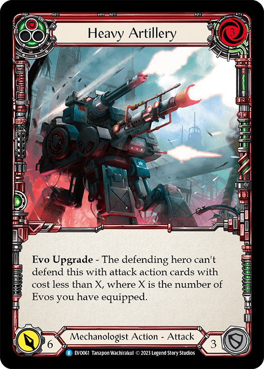 Heavy Artillery (Red) — Bright Lights Flesh and Blood card by Tanapon Wachirakul