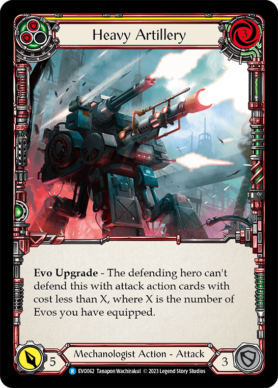 Heavy Artillery (Yellow) — Bright Lights Flesh and Blood card by Tanapon Wachirakul