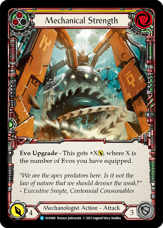 Mechanical Strength (Yellow) — Bright Lights Flesh and Blood card by Tomasz Jedruszek