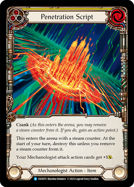 Penetration Script — EVO Flesh and Blood card by Riordan Delmiro