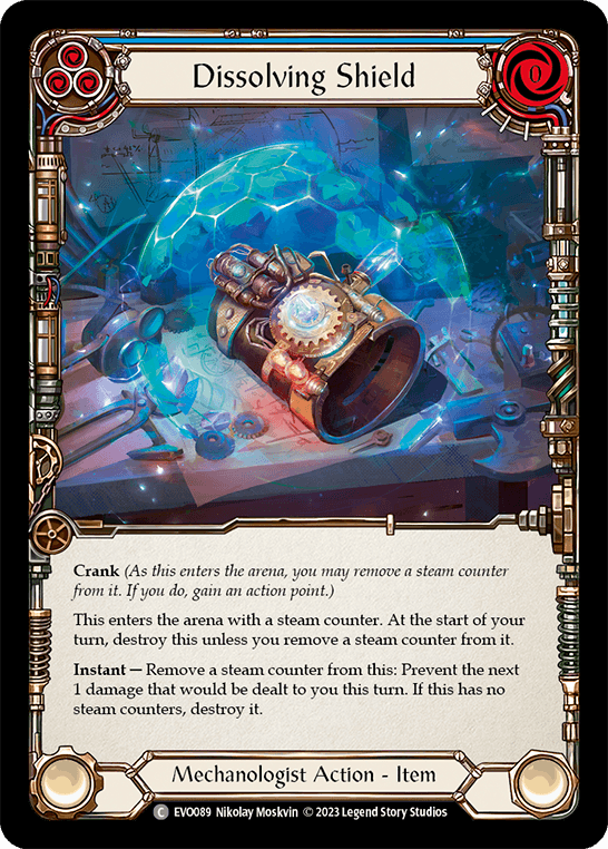 Dissolving Shield (Blue) — Bright Lights Flesh and Blood card by Nikolay Moskvin