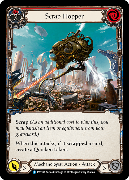 Scrap Hopper (Red) — Bright Lights Flesh and Blood card by Carlos Bruchaga