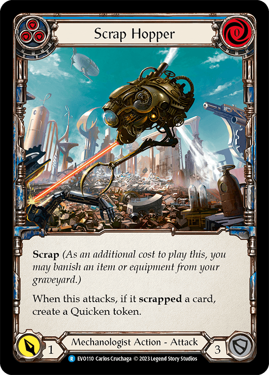Scrap Hopper (Blue) — Bright Lights Flesh and Blood card by Carlos Cruchaga