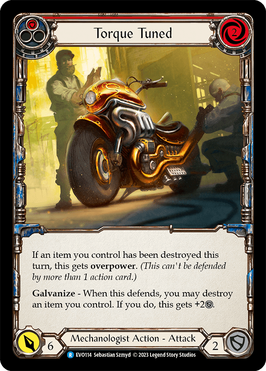 Torque Tuned (Red) — Bright Lights Flesh and Blood card by Sebastian Szmyd