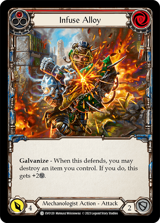 Infuse Alloy (Red) — Bright Lights Flesh and Blood card by Mateusz Wiśniewski