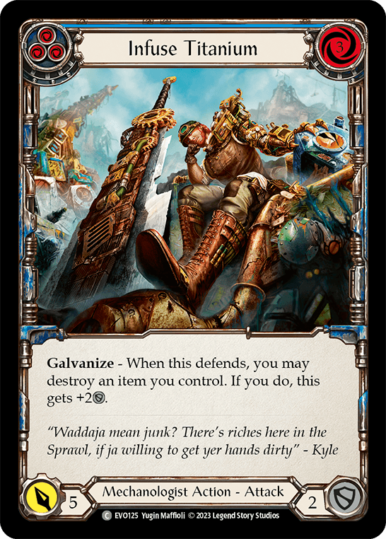 Infuse Titanium (Blue) — Bright Lights Flesh and Blood card by Yugin Maffioli