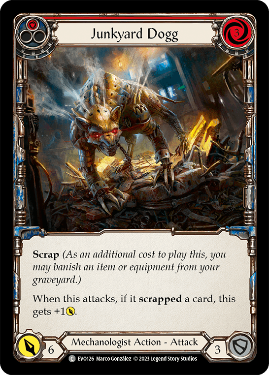 Junkyard Dogg (Red) — Bright Lights Flesh and Blood card by Marco González