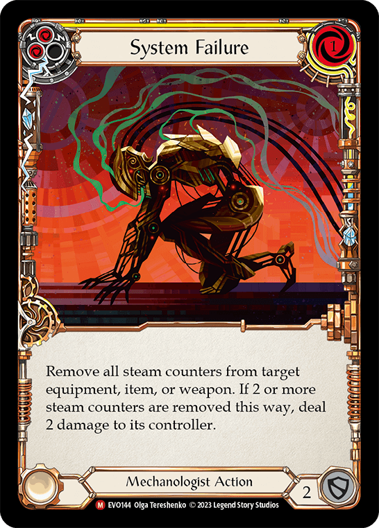 System Failure — Bright Lights Flesh and Blood card by Olga Tereshenko