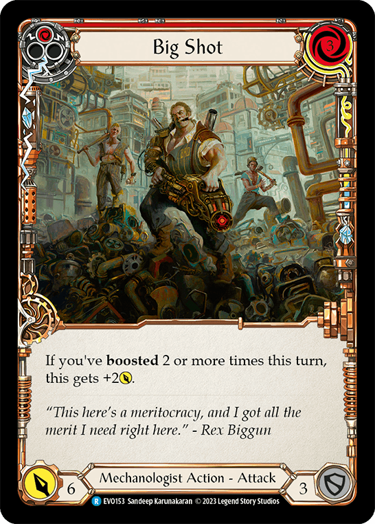 Big Shot — Bright Lights Flesh and Blood card by Sandeep Karunakaran