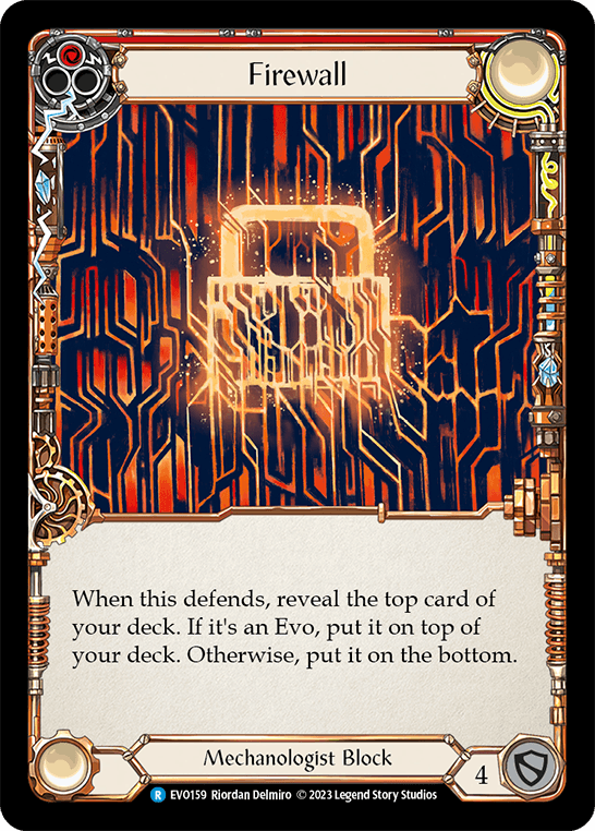 Firewall (Red) — Bright Lights Flesh and Blood card by Riordan Delmiro
