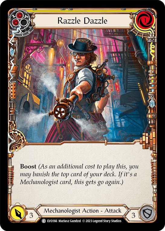 Razzle Dazzle (Yellow) — Bright Lights Flesh and Blood card by Mariusz Gandzel