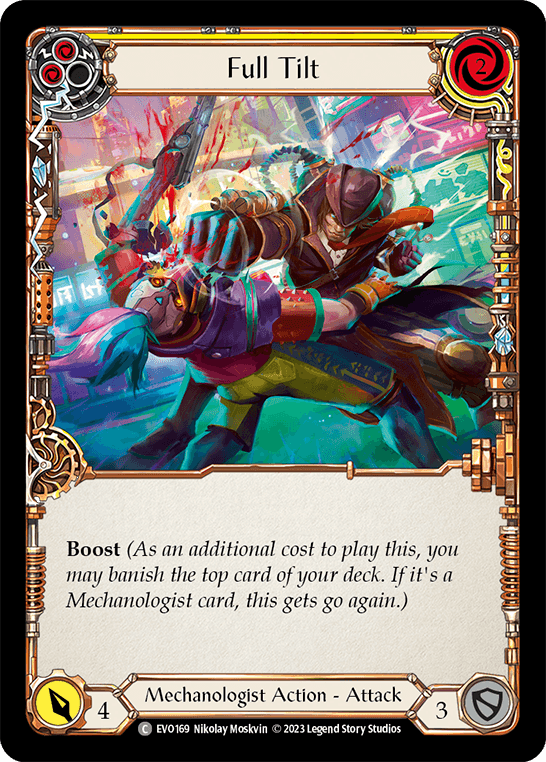 Full Tilt (Yellow) — Bright Lights Flesh and Blood card by Nikolay Moskvin