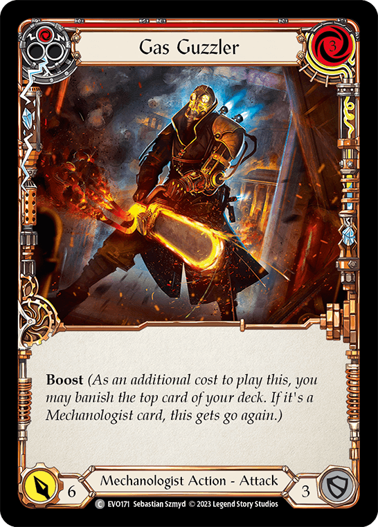 Gas Guzzler (Red) — Bright Lights Flesh and Blood card by Sebastian Szymedy